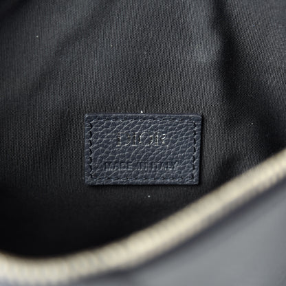 Christian Dior Grained Calfskin Saddle Bag Navy Blue 8 of 9