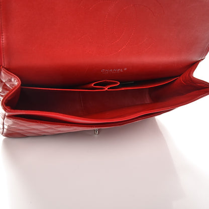 Chanel Patent Quilted Maxi Double Flap Red 6 of 12