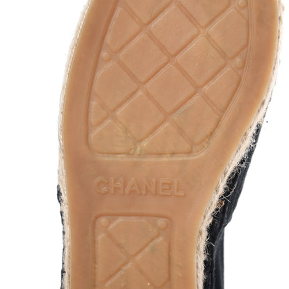 Chanel Fabric Biarritz CC Espadrilles 36 Black 6 of 12
