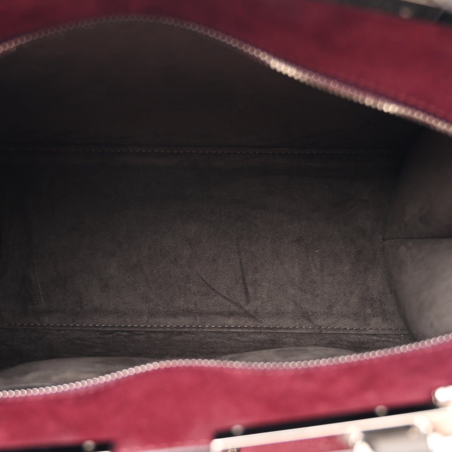 Fendi Vitello Dolce Century Petite 3Jours Tote Carbone Bordeaux 5 of 10