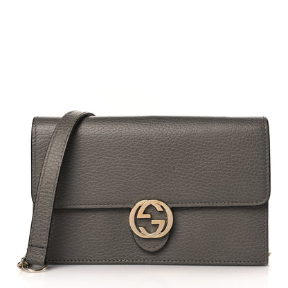 Gucci Dollar Calfskin Interlocking G Chain Wallet Loess 1 of 9