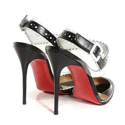 Christian Louboutin Patent Kid PVC Chouette 100 Pumps 39 Black 4 of 7