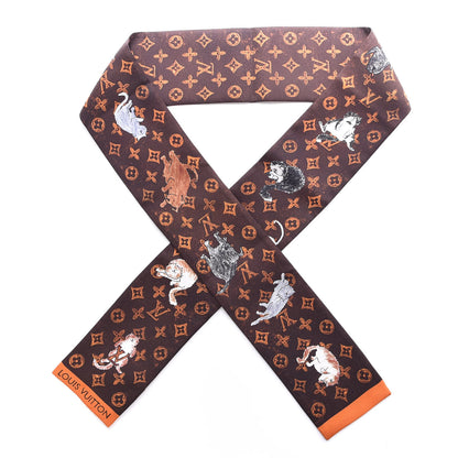 Louis Vuitton Silk Catogram Classic Bandeau Marron 1 of 4