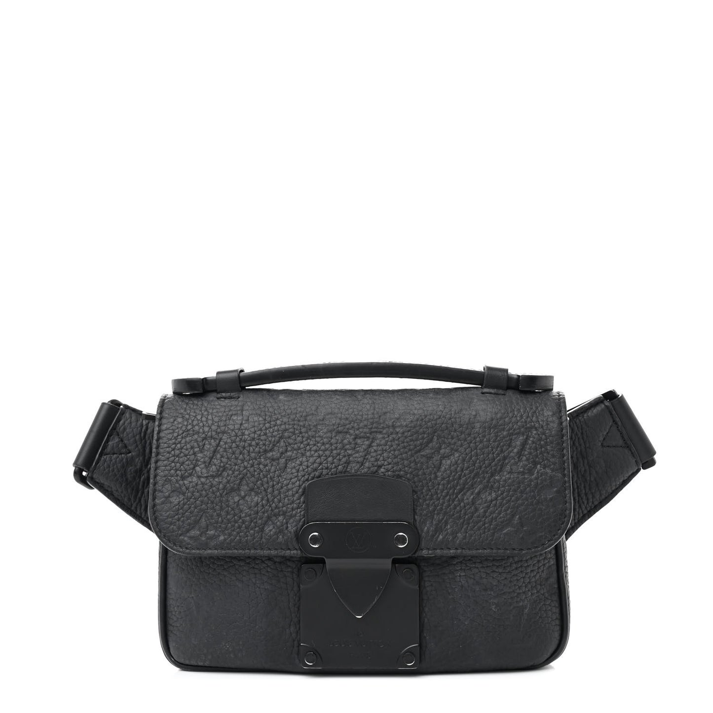 Taurillon Monogram S Lock Sling Bag Black