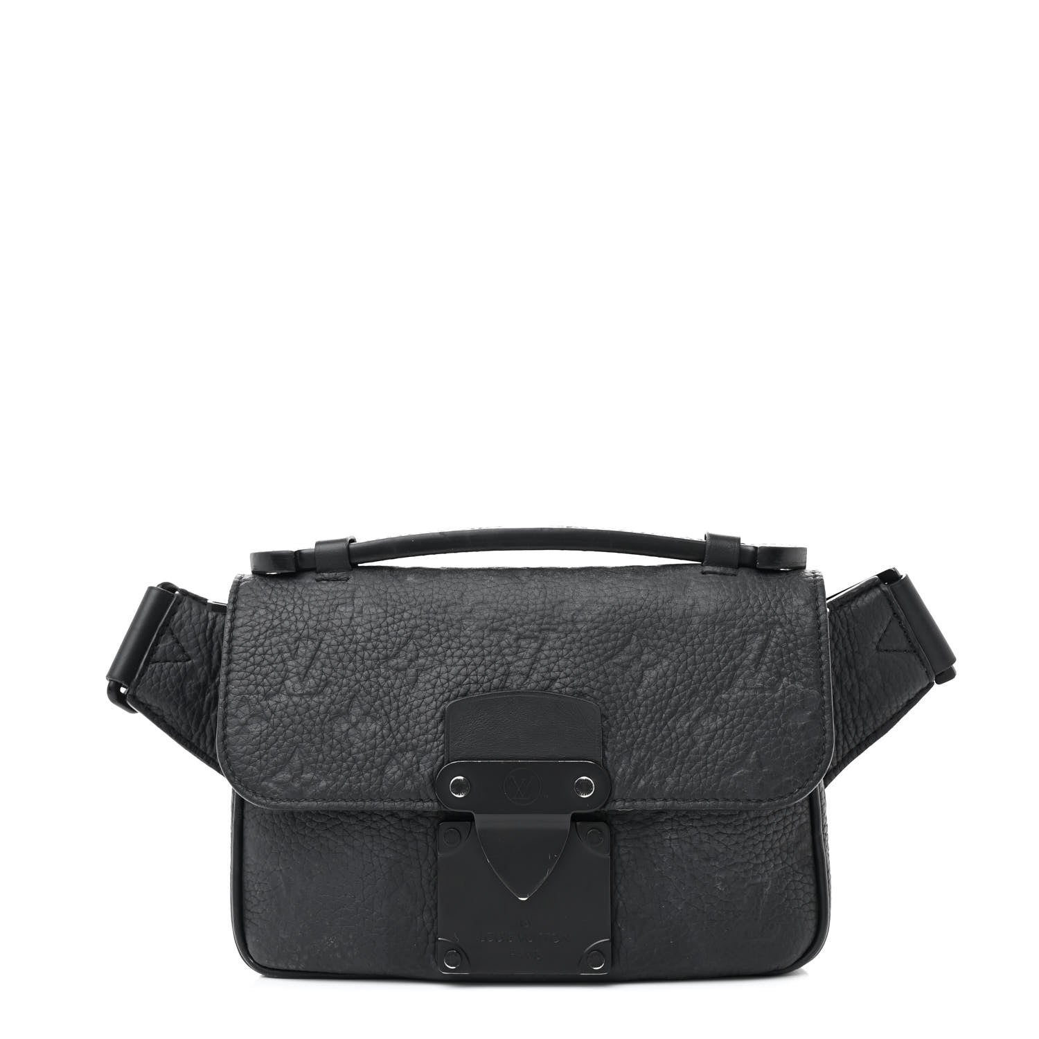 Louis Vuitton Taurillon Monogram S Lock Sling Bag Black 1 of 13