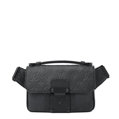 Louis Vuitton Taurillon Monogram S Lock Sling Bag Black 1 of 13