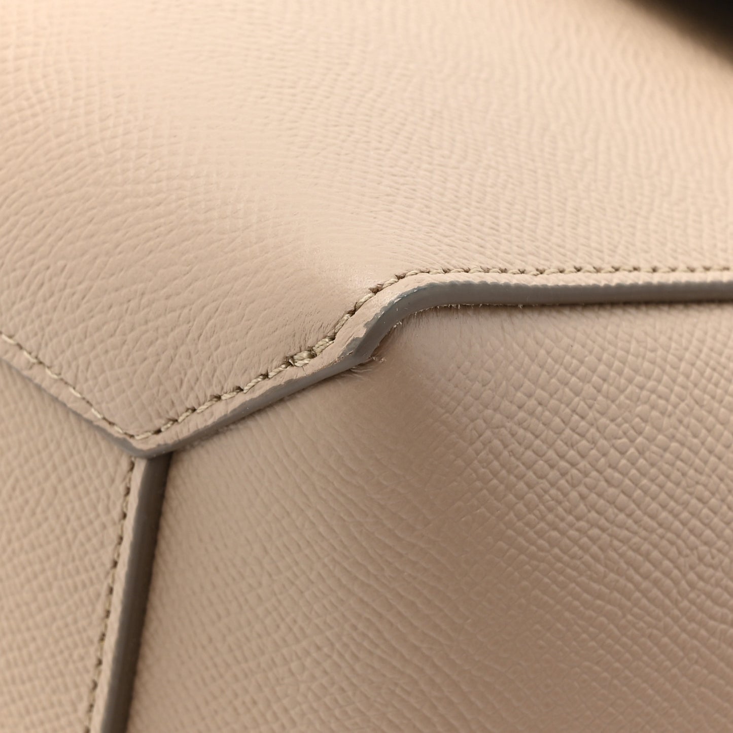 Grained Calfskin Micro Belt Bag Light Taupe