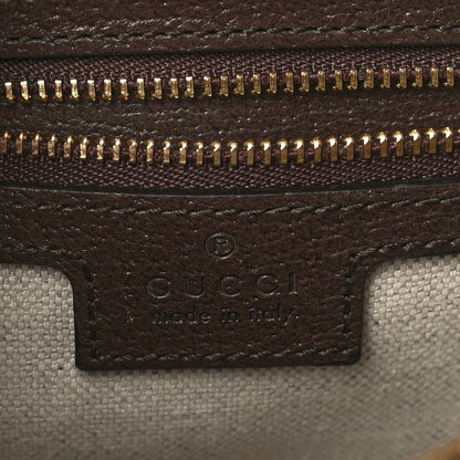 Gucci GG Supreme Monogram Textured Dollar Calfskin Web Studded Mini Ophidia Flap Shoulder Bag Beige Ebony New Acero 6 of 9