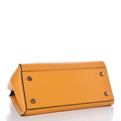 Celine Drummed Calfskin Small Edge Shoulder Bag Saffron 4 of 7