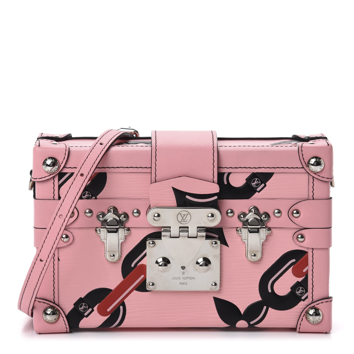 Louis Vuitton Epi Chain Flower Petite Malle Pink 1 of 9