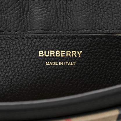 Burberry Grainy Calfskin Vintage Check Note Crossbody Bag Black 6 of 9
