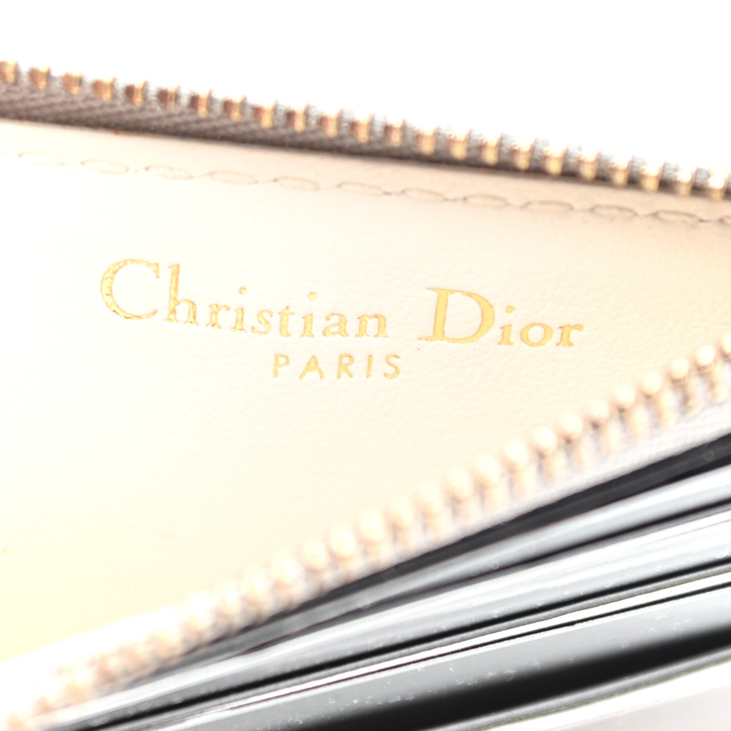 Metallic Calfskin D-Fence Card Holder Silver