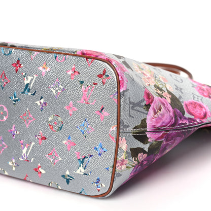 Louis Vuitton Metallic Monogram LV Garden Neverfull MM Silver 8 of 8