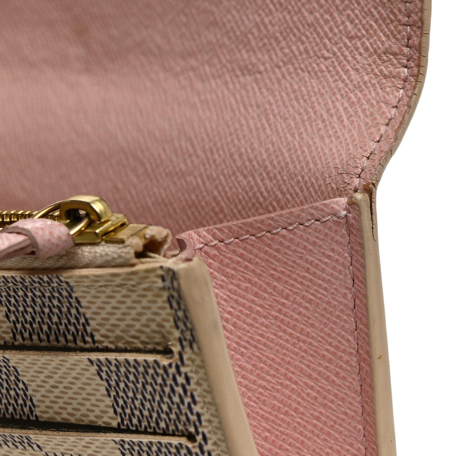 Louis Vuitton Damier Azur Emilie Wallet Rose Ballerine 11 of 14