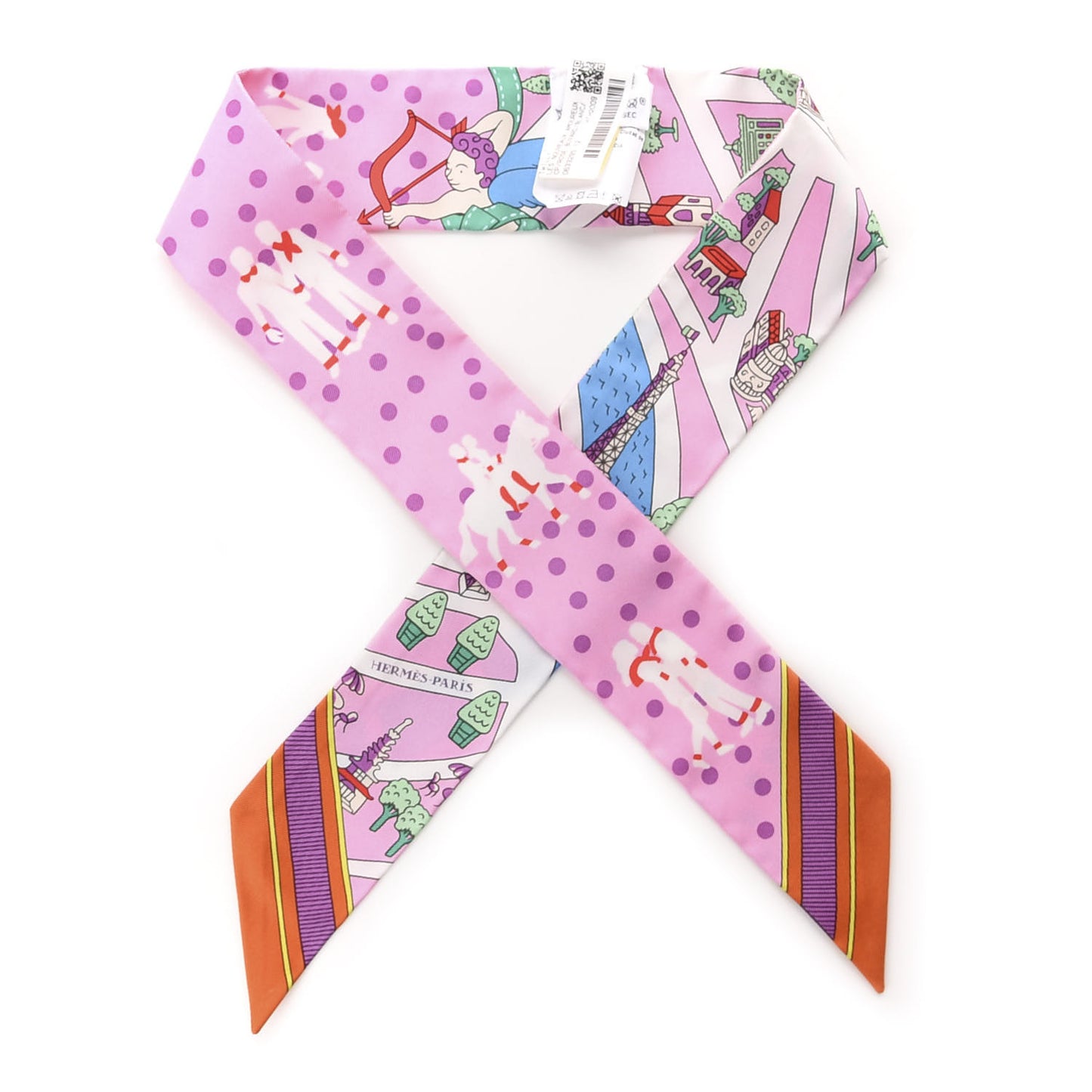 Silk Les Nouveaux Amoureux de Paris Twilly Rose Buvard White Vert
