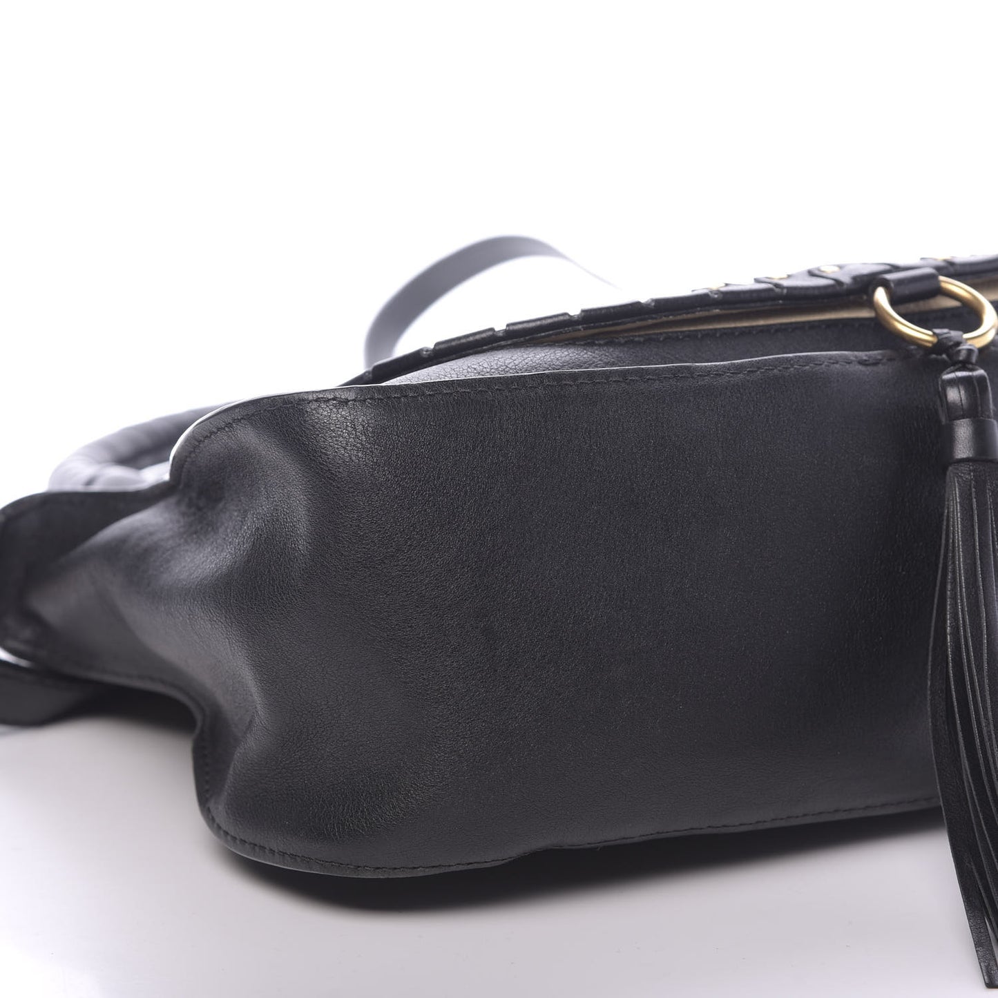 Calfskin Studded Medium Marcie Satchel Black