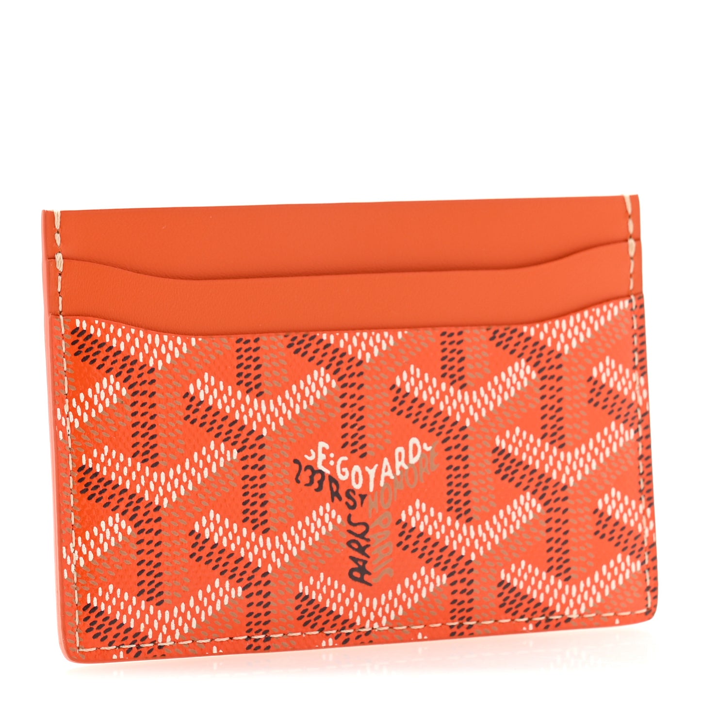 Goyardine Saint Sulpice Card Holder Orange