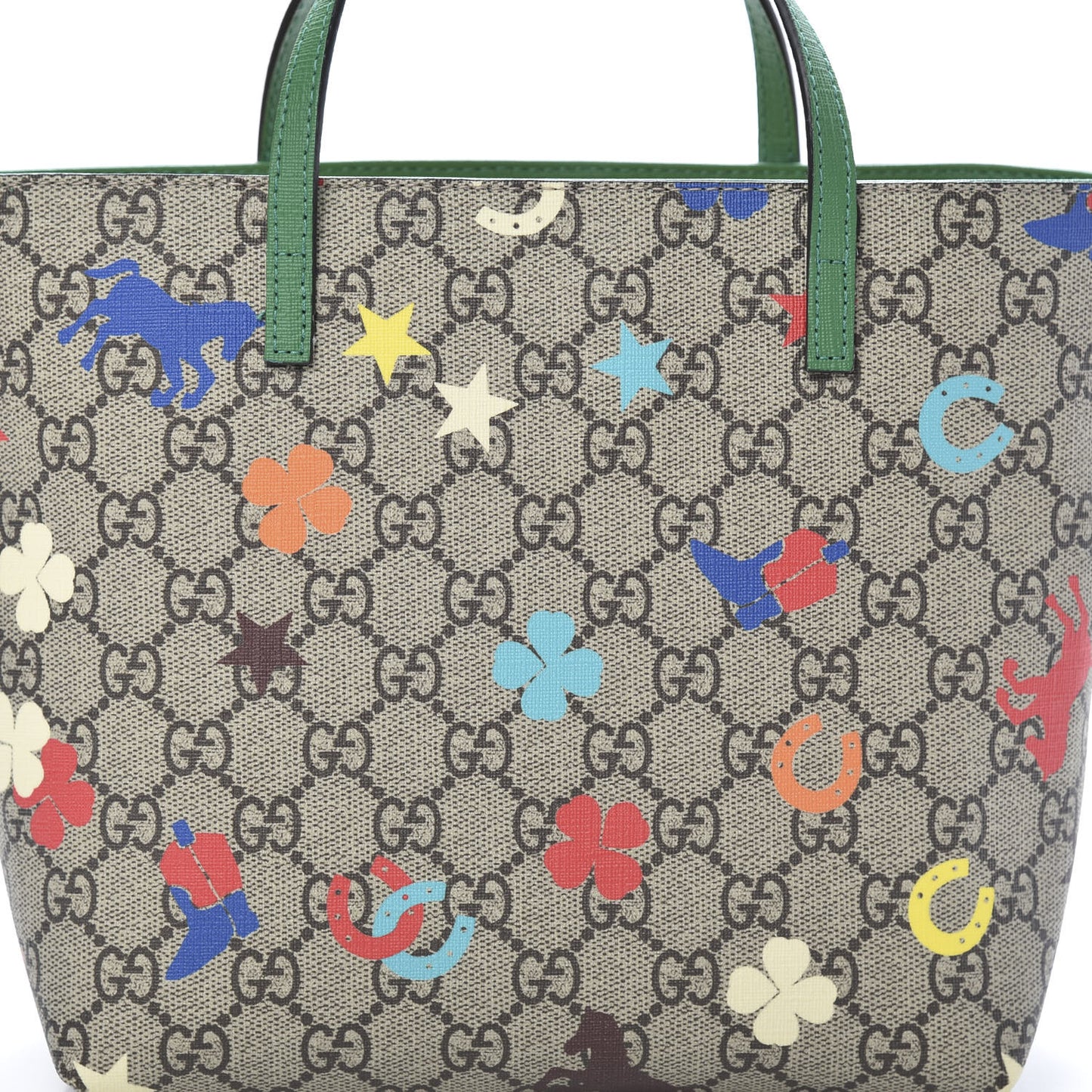 GG Supreme Monogram Ranch Childrens Tote Beige
