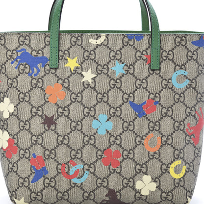 Gucci GG Supreme Monogram Ranch Childrens Tote Beige 8 of 10