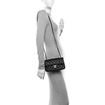 Chanel Lambskin Quilted Mini Rectangular Flap Black 2 of 11