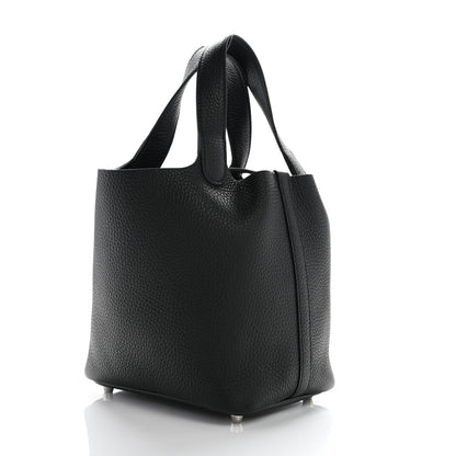 Hermes Taurillon Clemence Picotin Lock 18 PM Black 3 of 11
