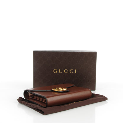 Gucci Cellarius Calfskin GG Marmont Chain Wallet Nut Brown 4 of 7