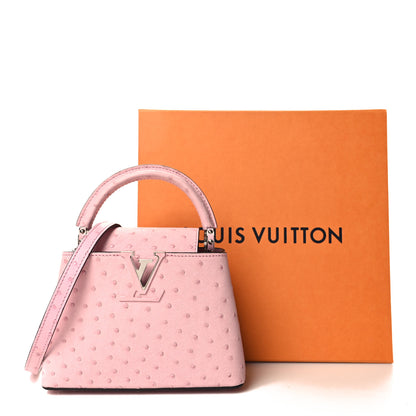 Louis Vuitton Ostrich Capucines Mini Pink 10 of 10