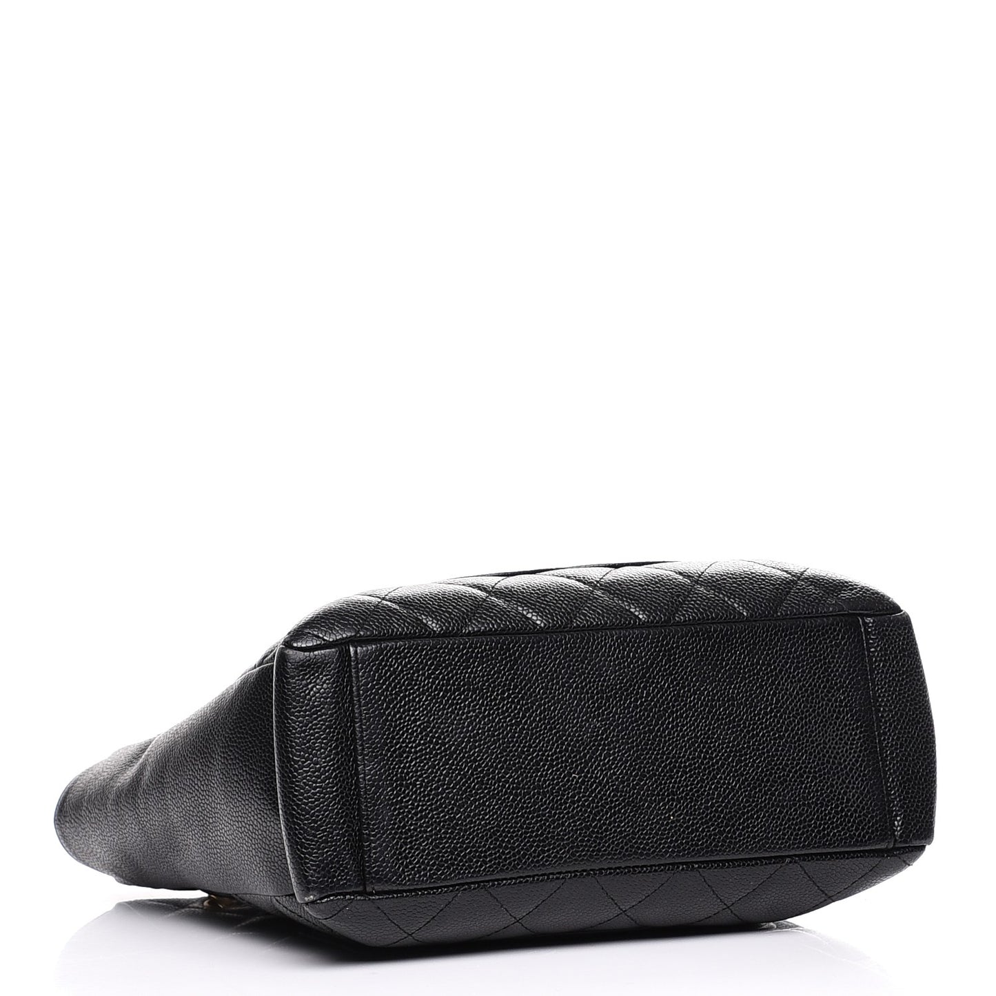 Caviar Quilted Petit Shopping Tote PST Black