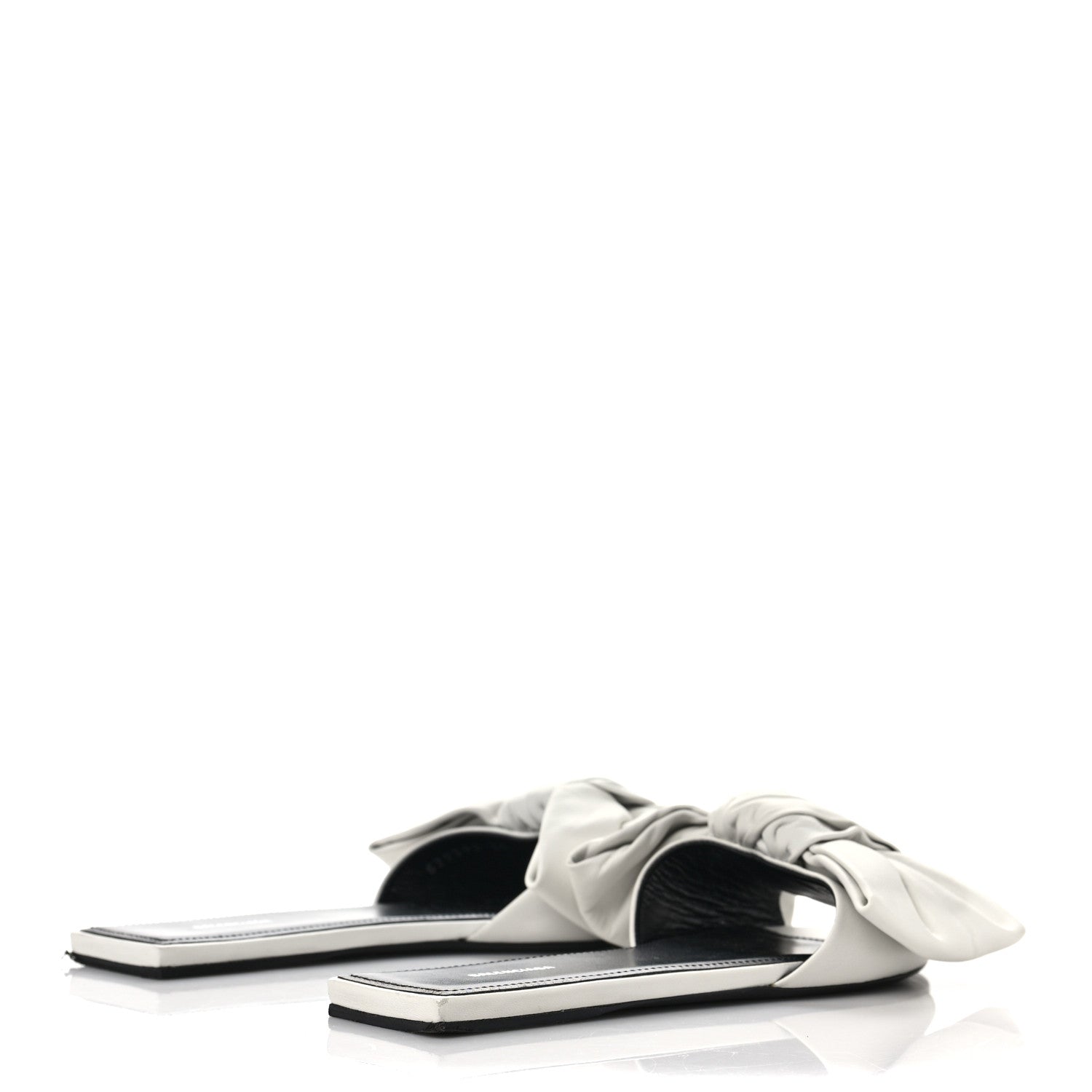 Balenciaga Smooth Nappa Square Knife Bow Mules 36 White 4 of 11