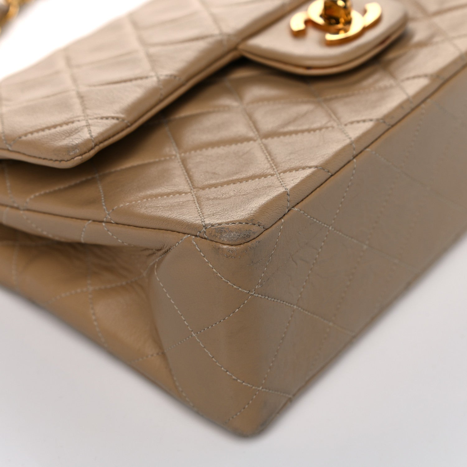 Chanel Lambskin Quilted Small Double Flap Beige 4 of 14