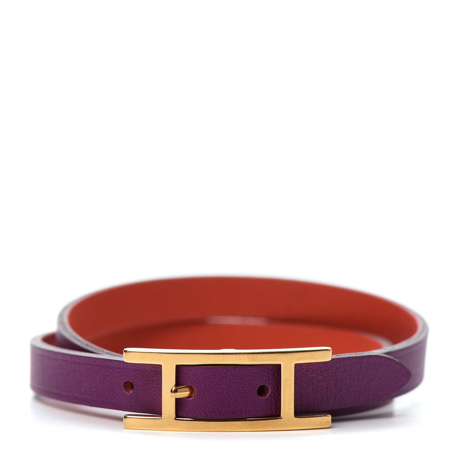 Hermes Swift Behapi Double Tour Bracelet S Anemone Capucine 1 of 5
