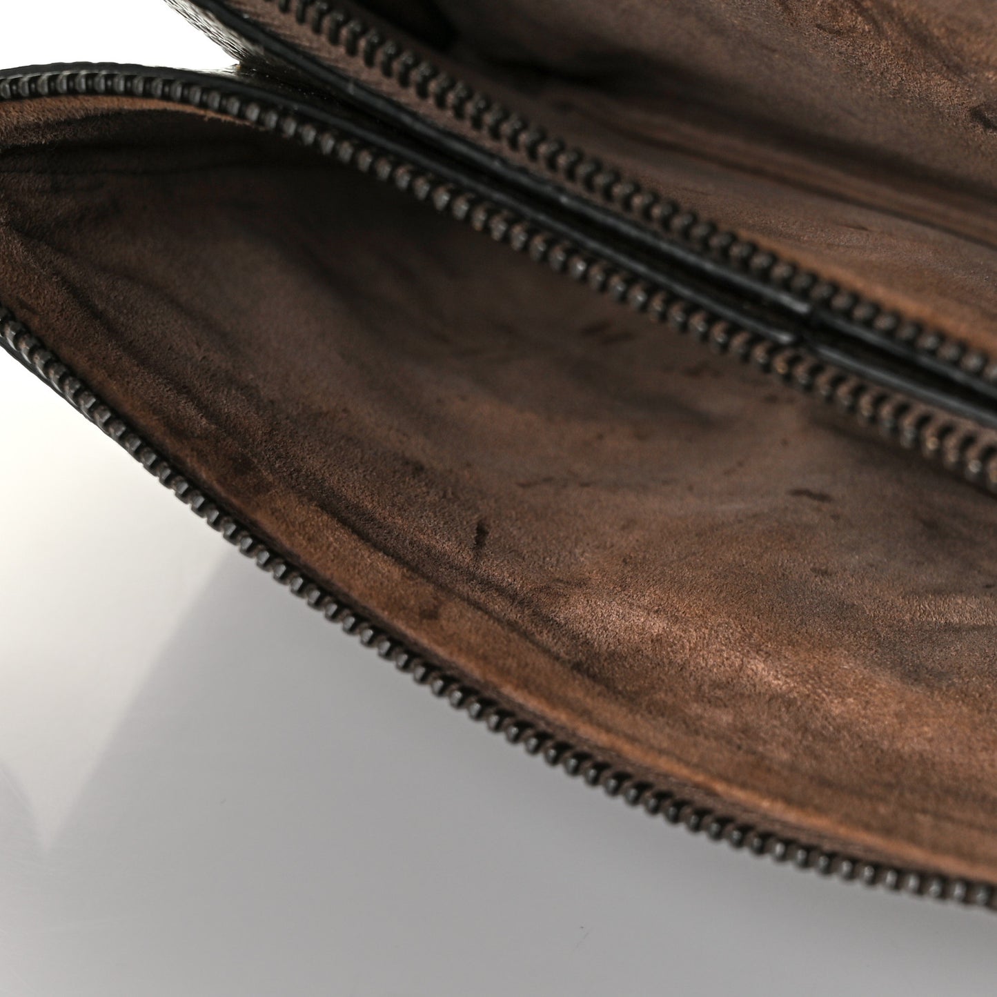 Karung Ostrich Nappa Intrecciato Darling Shoulder Bag Brown