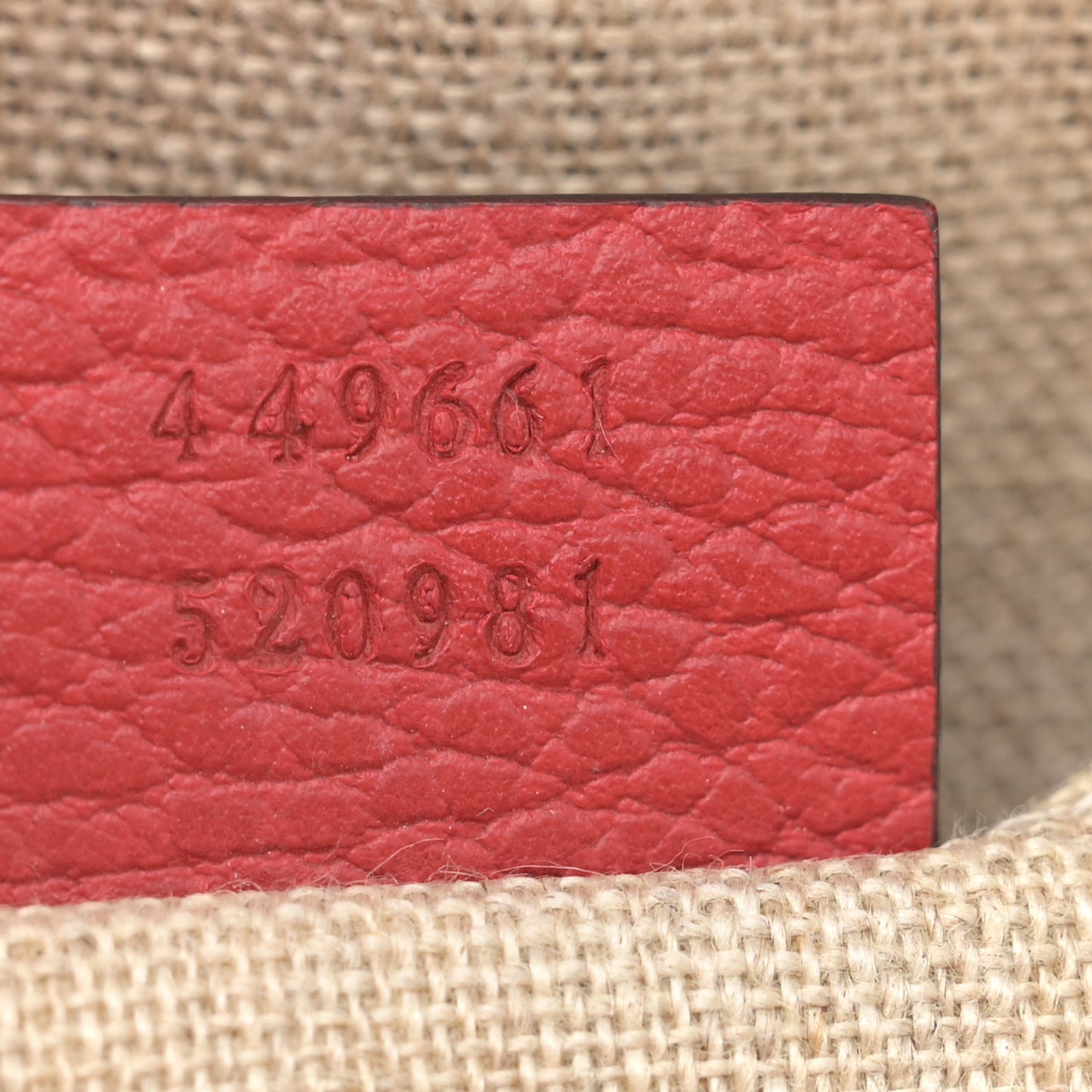 Dollar Calfskin Small GG Charm Dome Bag Red