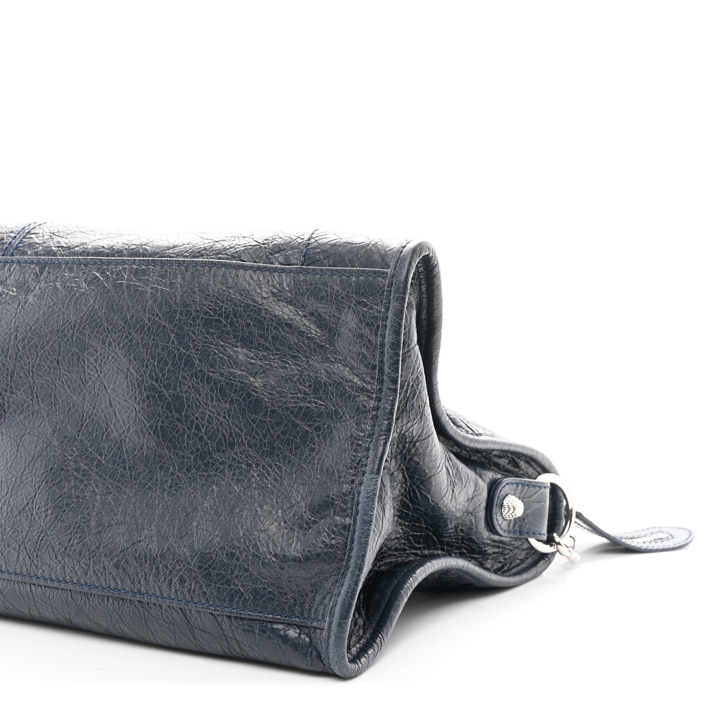 Agneau Giant 21 Silver Hardware Work Bleu Obscur