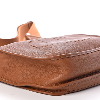 Hermes Taurillon Clemence Evelyne III GM Gold 8 of 10