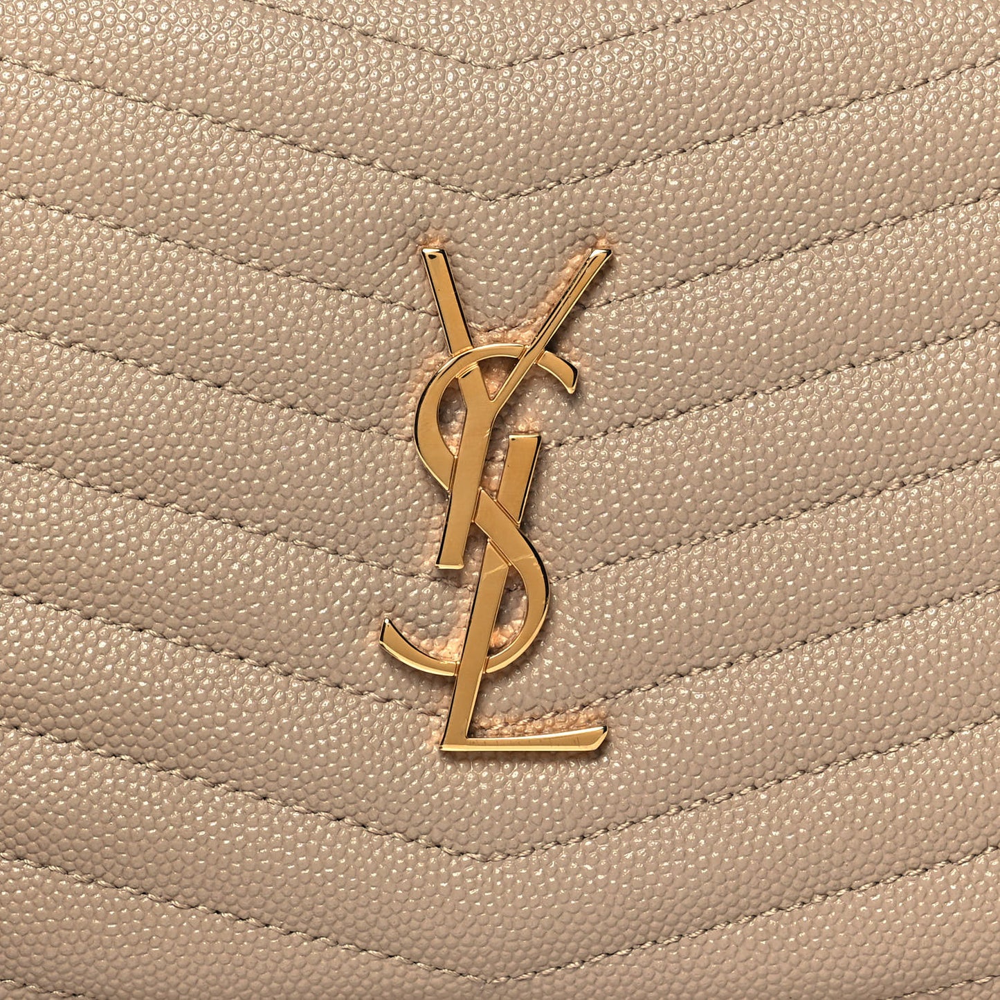 Grain De Poudre Matelasse Monogram Mini Lou Camera Bag Dark Beige