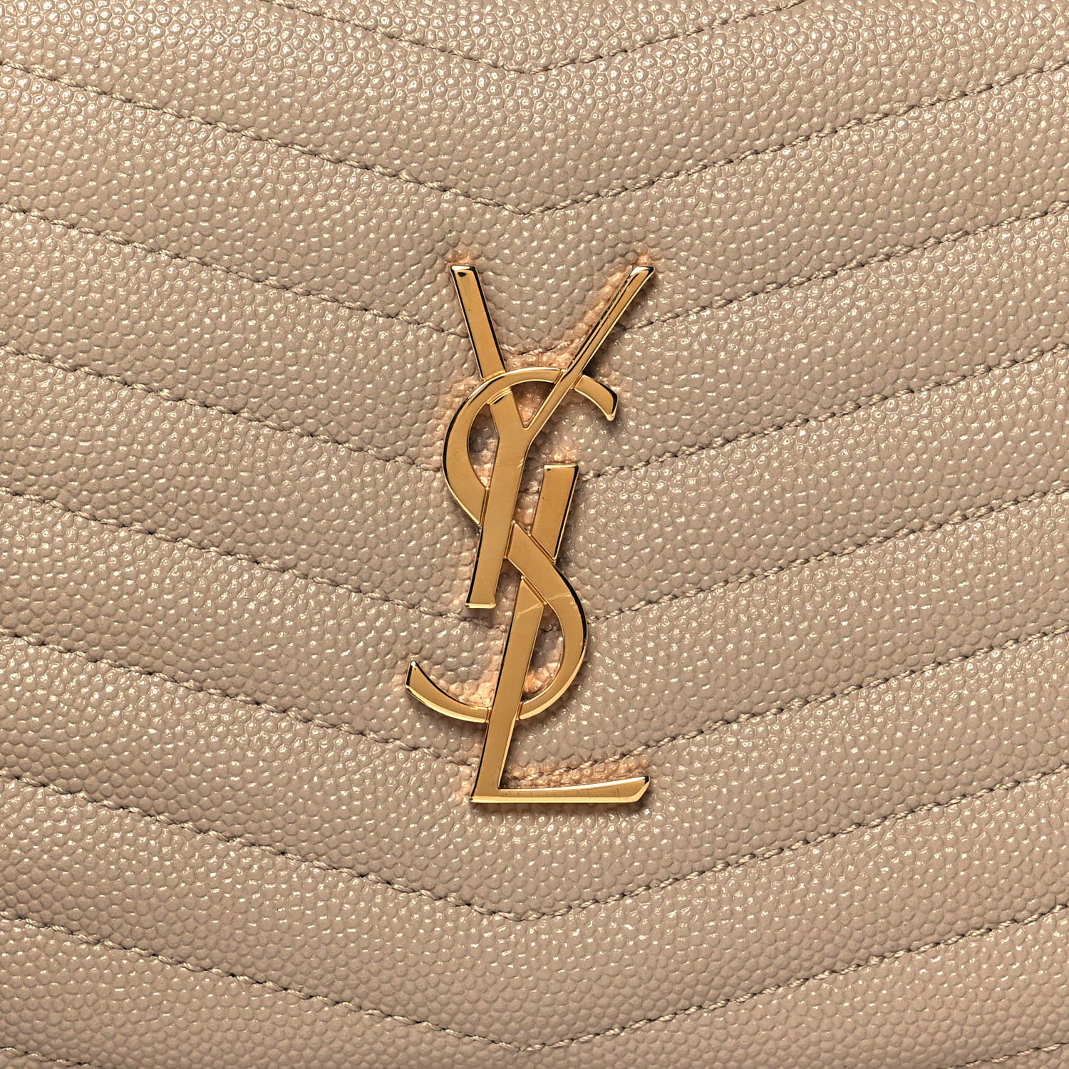 Saint Laurent Grain De Poudre Matelasse Monogram Mini Lou Camera Bag Dark Beige 6 of 11