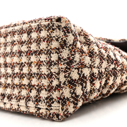 Saint Laurent Tweed Matelasse Medium Loulou Monogram Chain Satchel Beige Multicolor 10 of 11