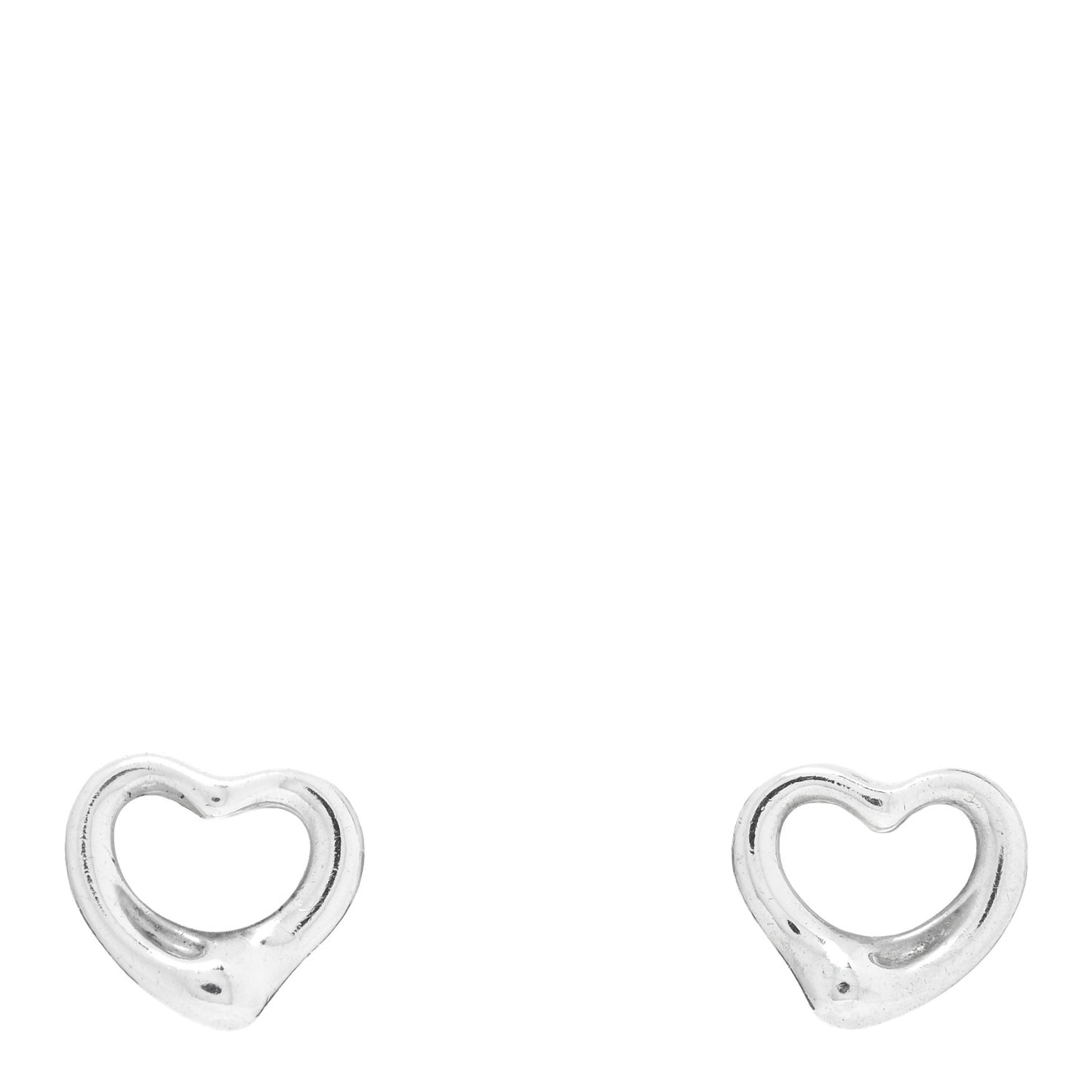 Sterling Silver 11mm Elsa Peretti Open Heart Earrings