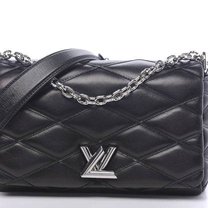 Louis Vuitton Lambskin Malletage GO-14 MM Black 10 of 11