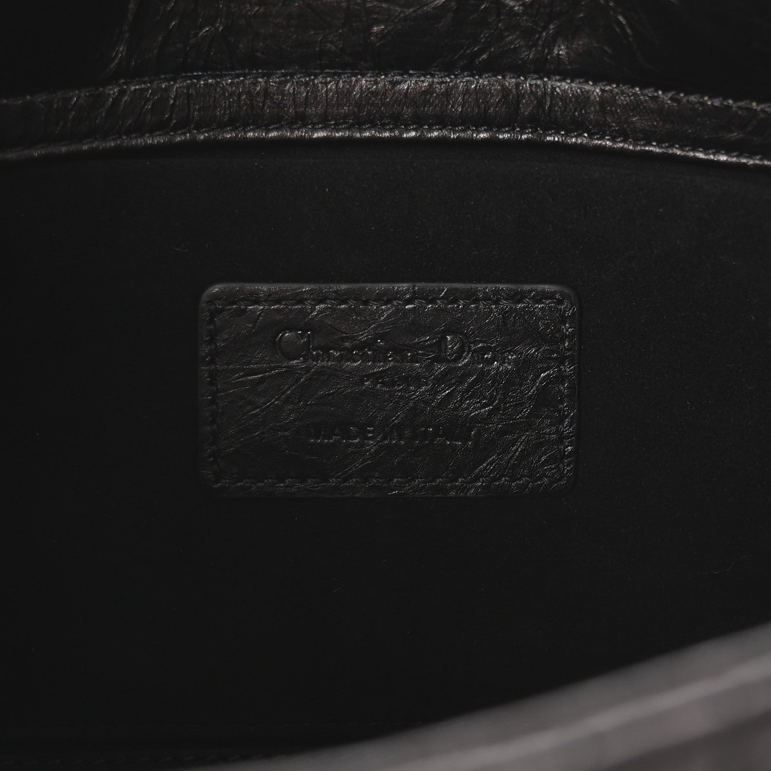 Christian Dior Crinkled Calfskin Cannage Medium Lady D-Joy Black 6 of 10