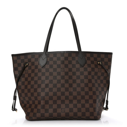 Louis Vuitton Damier Ebene Neo Neverfull MM Rose Ballerine 1 of 9