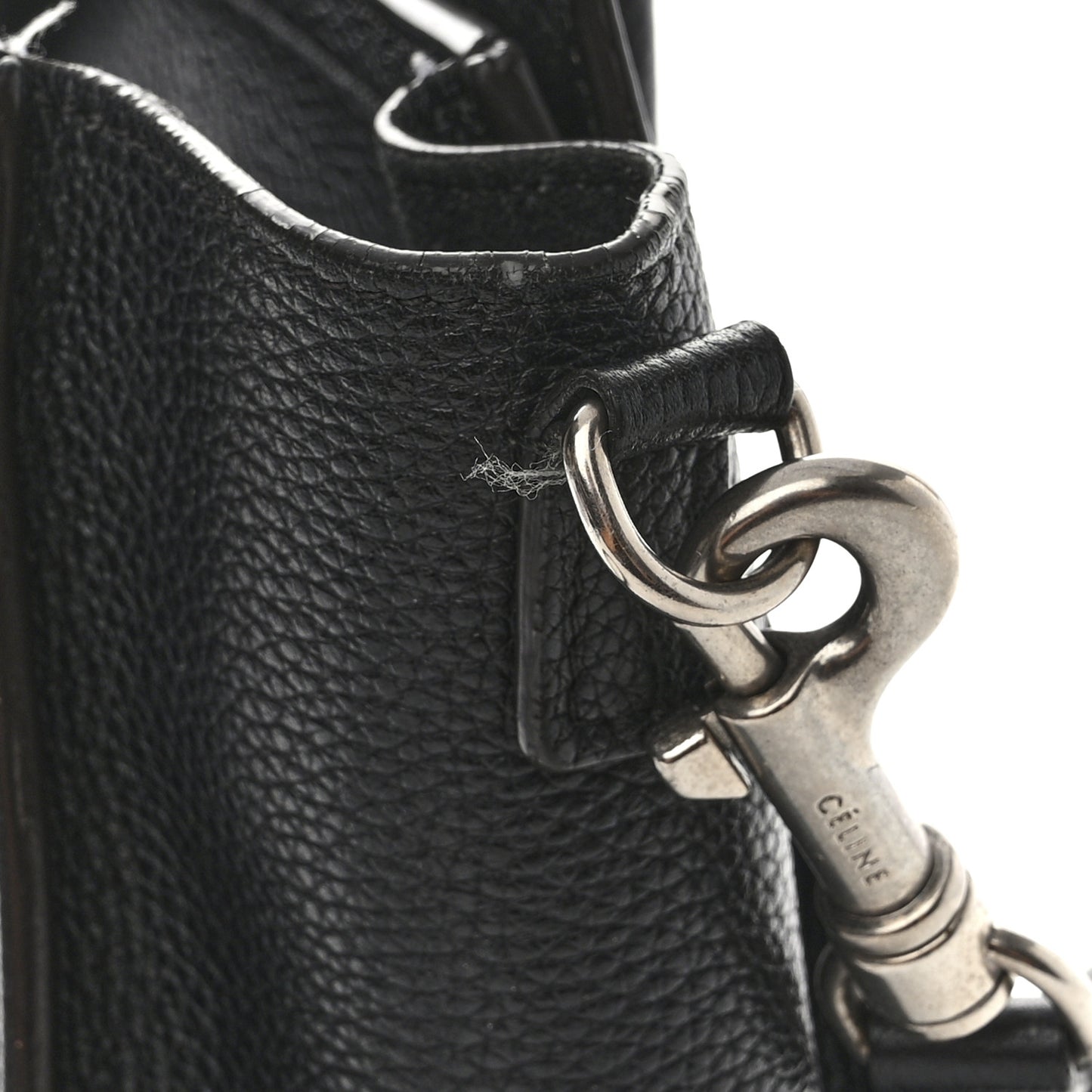 Drummed Calfskin Nano Luggage Black