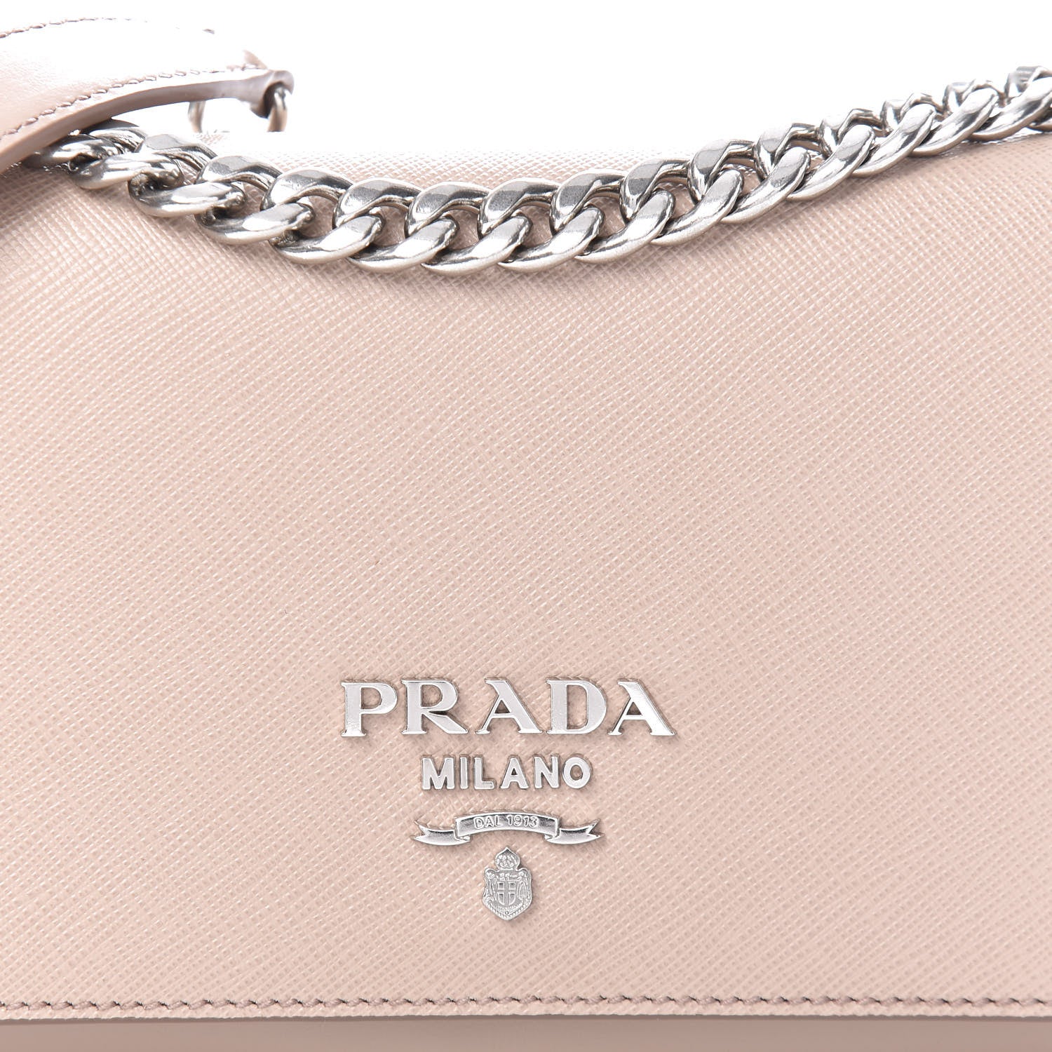 Prada Saffiano Soft Calfskin Chain Crossbody Bag Cipria 10 of 10