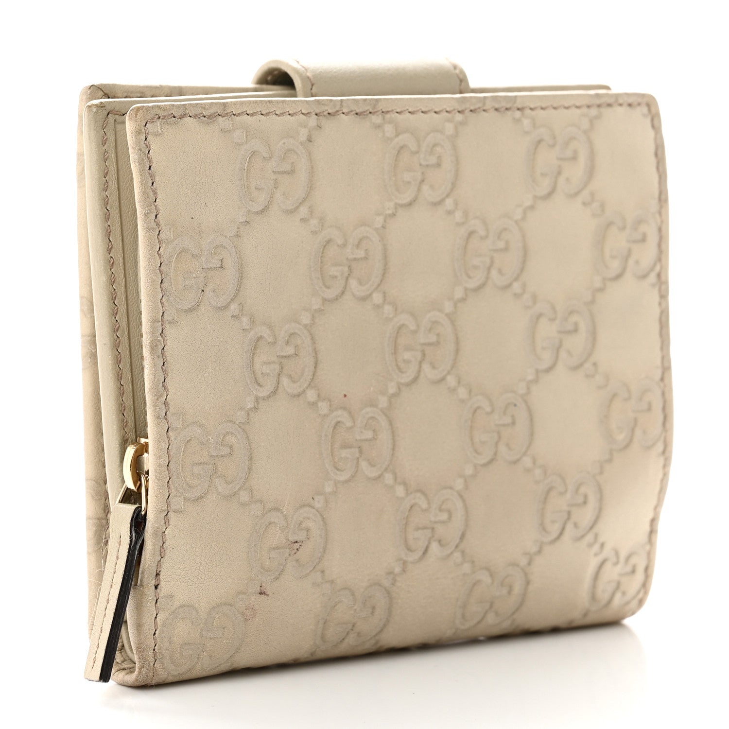 Gucci Guccissima D Ring Compact Wallet Off White 3 of 11