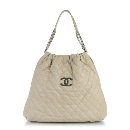 Chanel Caviar Quilted Large Elastic Tote Gray 1 of 8