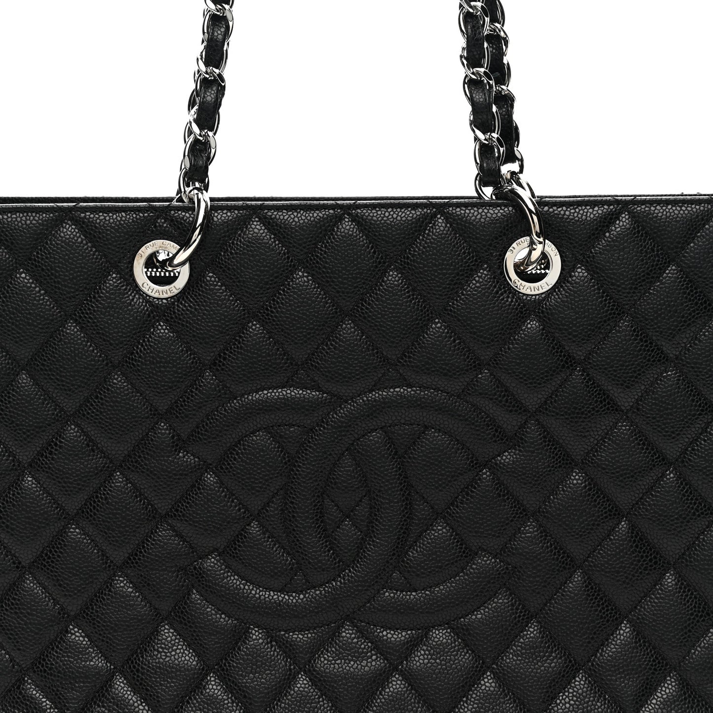 Caviar Quilted XL Grand Shopping Tote GST Black