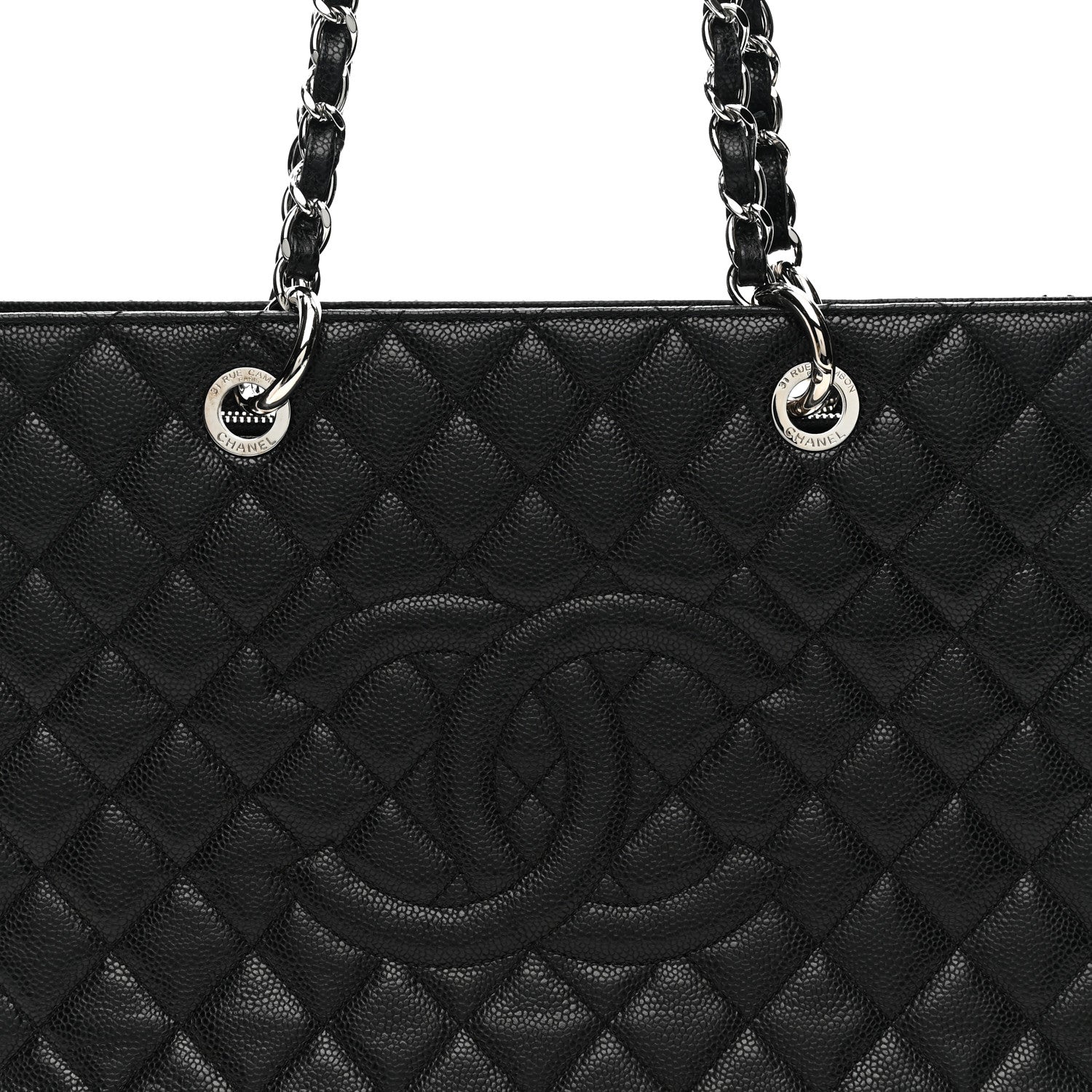 Chanel Caviar Quilted XL Grand Shopping Tote GST Black 8 of 13