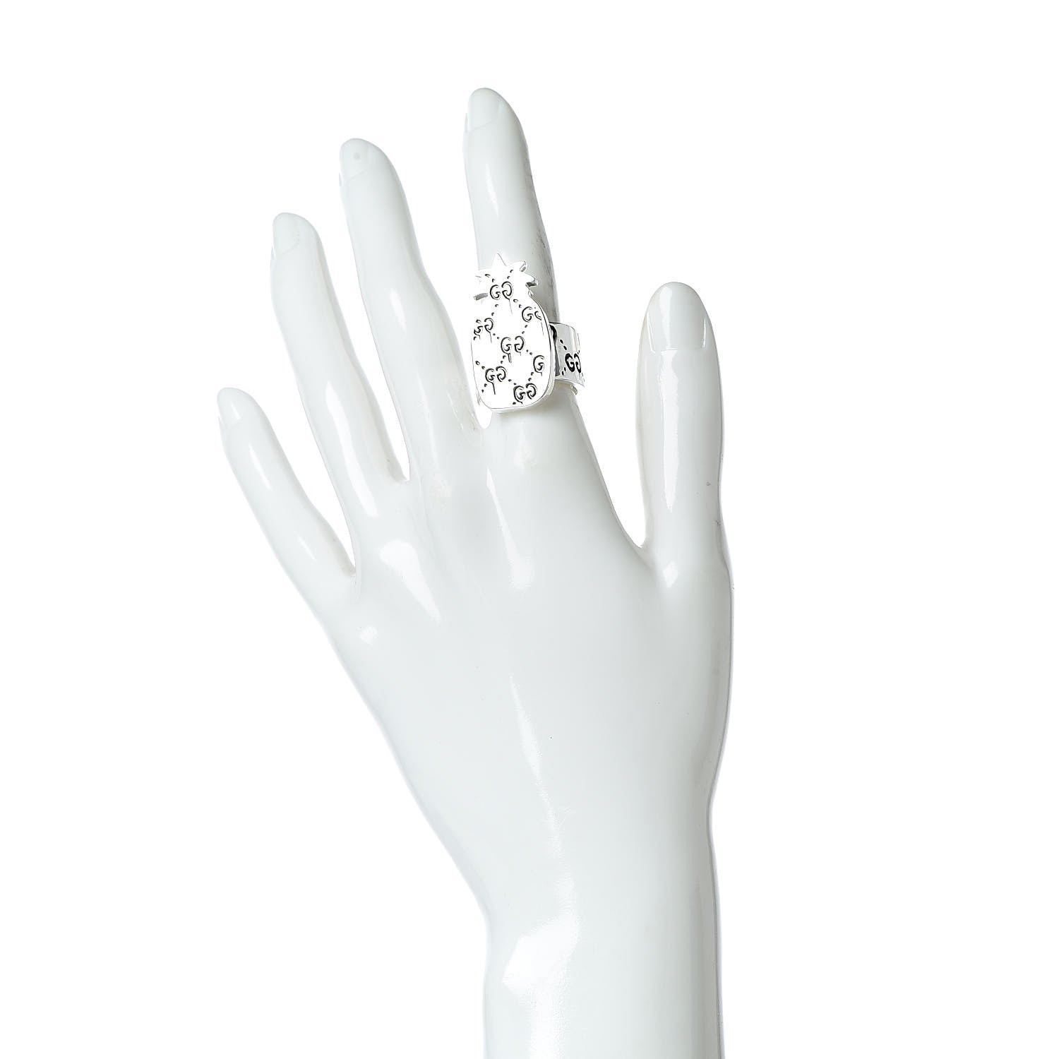 Gucci Sterling Silver GucciGhost Pineapple Ring 52 6 2 of 6