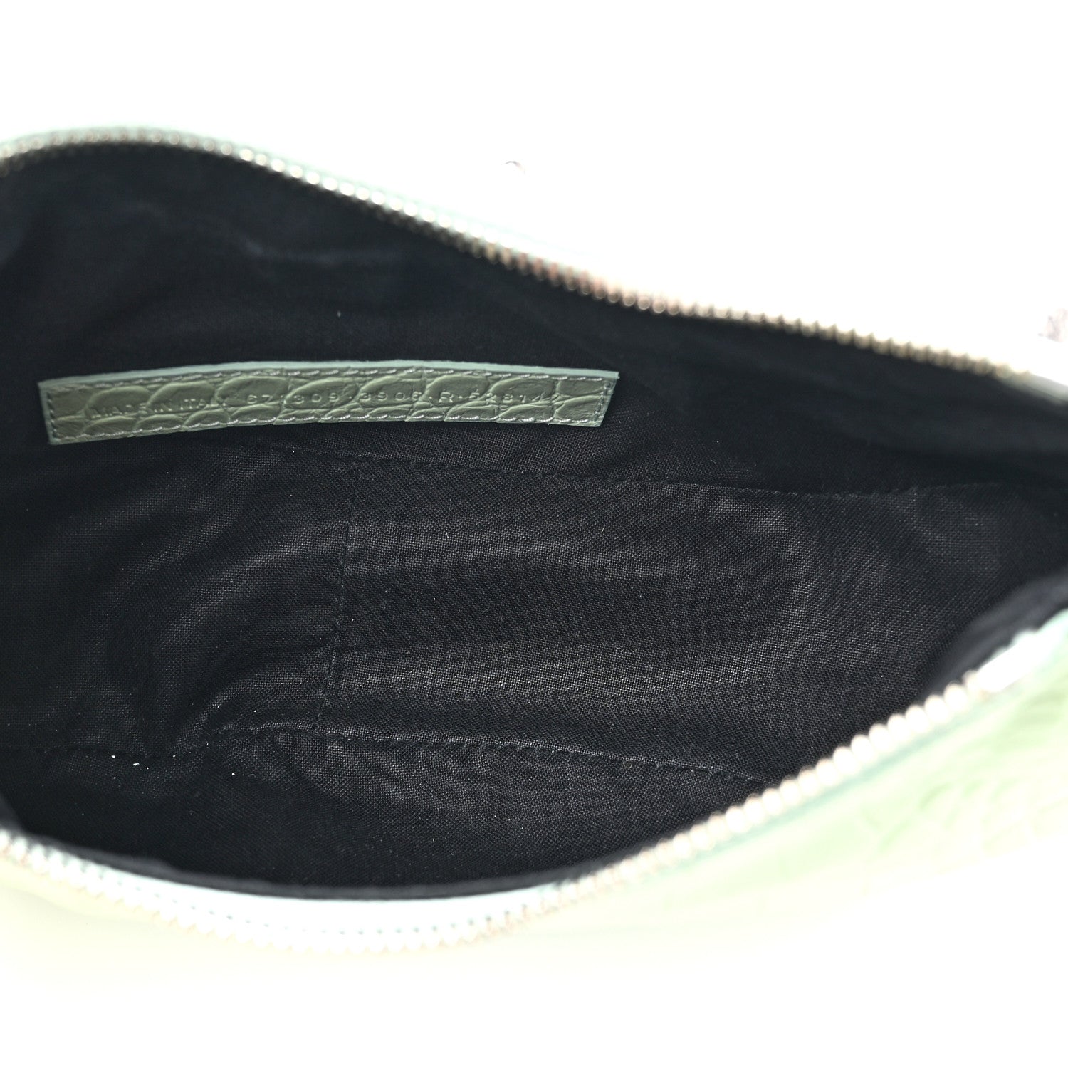 Balenciaga Extra Supple Calfskin Crocodile Embossed Le Cagole Shoulder Bag XS Light Green 6 of 12